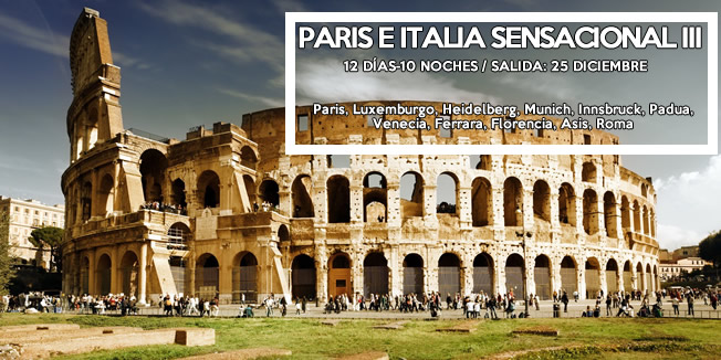 Paris e Italia Sensacional Diciembre